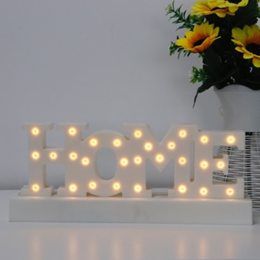 Drvena svetleća dekoracija HOME