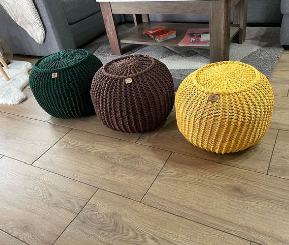 Tabure MOLY Makrame Konac 40x30 cm