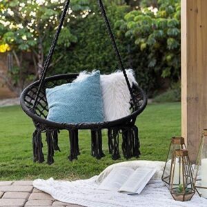 Viseca ljuljaska gnezdo u crnoj boji