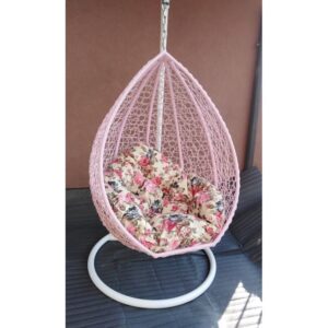 Ljuljaska jaje od ratana u roze boji