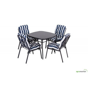 Baštenski set sto + 4 stolice sa jastucima – Veneto