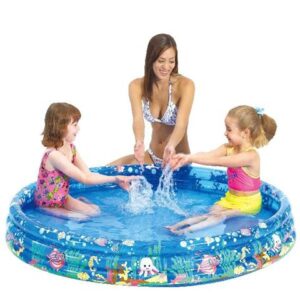 Jilong okrugli plavi dečiji bazen morski svet 157 x 25 cm