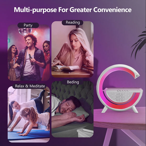 3 u 1 multifunkcionalna Bluetooth Lampa, Zvučnik i Punjač LightBeat - Image 6