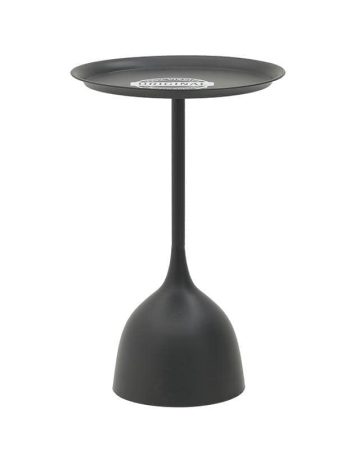 Okrugli metalni sto u crnoj boji 40 x 60 cm